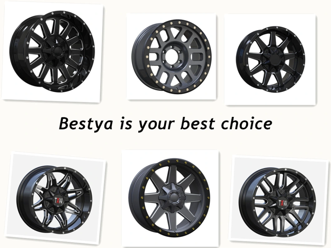 Aluminum Alloy Wheels Auto Car Replica Forged Wheel Rim Aftermarket Offroad Beadlock 4X4 SUV16*8.0/17*80/17*9.0/6*139.7 Alloy Wheels Manufacture for Toyota