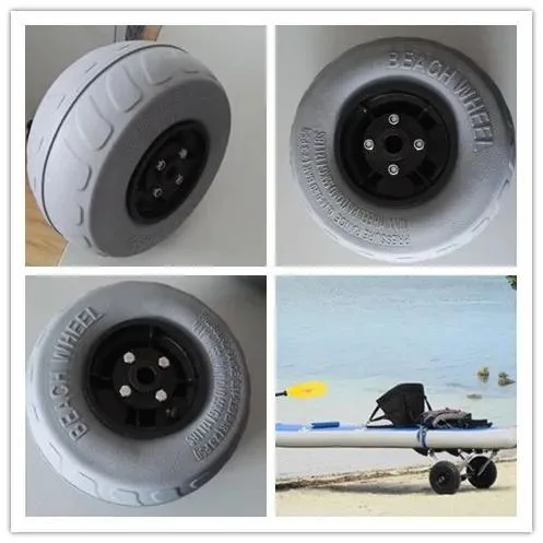 Big Size Grey Polyurethane PU 12 Inch Low Pressure Balloon Tire Beach Cart Sand Balloon Wheel