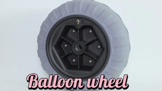 Grande taille gris polyuréthane PU 12 pouces basse pression ballon pneu plage chariot sable ballon roue